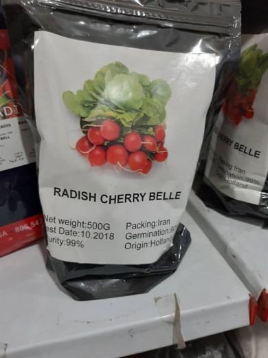 فروش بذر ترب قرمز radish cherry belle.قیمت بذر ترب قرمز radi